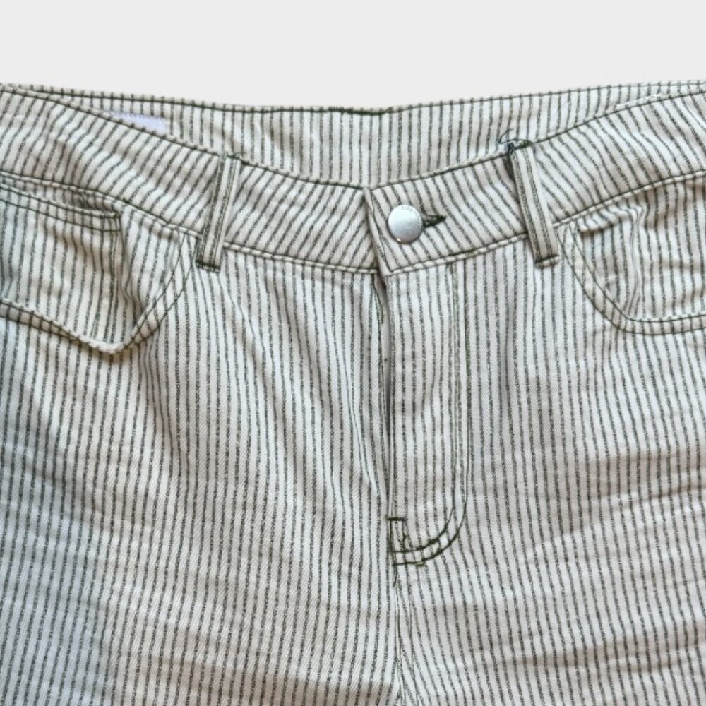 Zara Pinstriped Matching vest and jean set - size L - Picture 10 of 12
